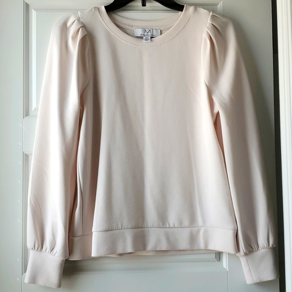 Magaschoni Balloon Sleeve Top in Pale Pink (S/P) - Picture 1 of 4